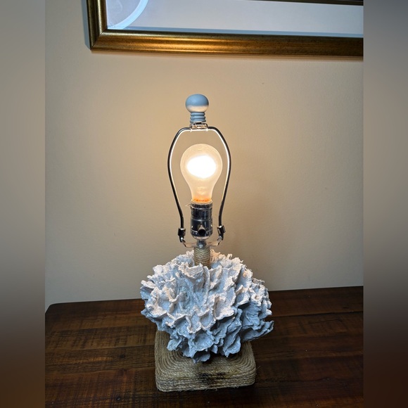 Other - Two’s Company Faux  Coral Table Lamp- White